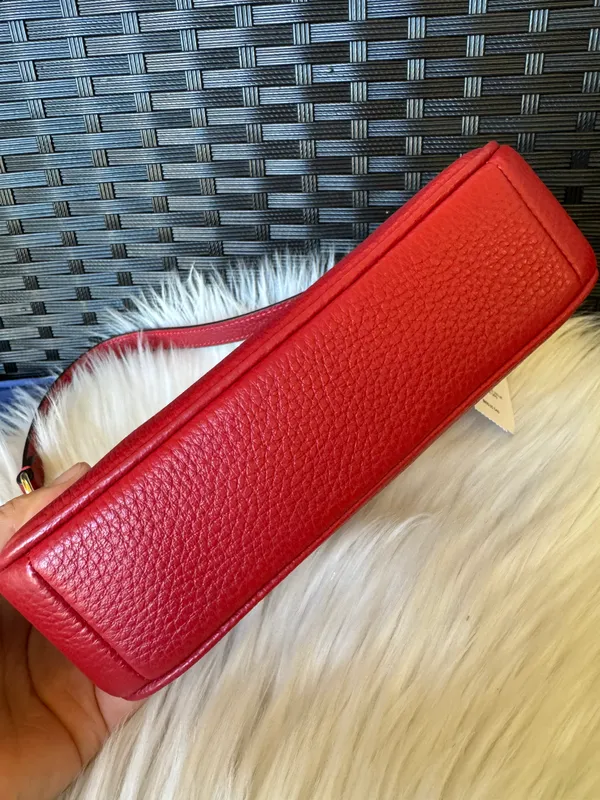 Coach CZ930 New Year Nolita 19 With Snake Charm Refined Pebble Leather Gold/Ruby - Image 4