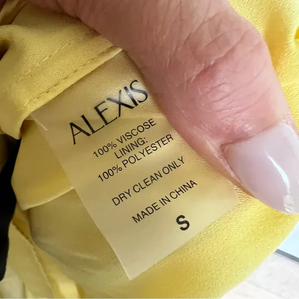 Alexis Saab Pleated Drop Waist Maxi Dress in Yellow S - Image 10