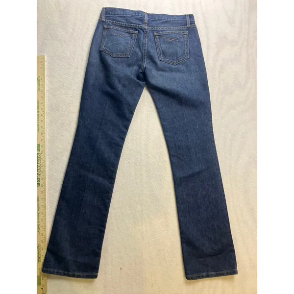 Gap Straight Boy Cut Jeans Womens 6 Long Blue Dark Wash Denim‎ 372071 - Image 12