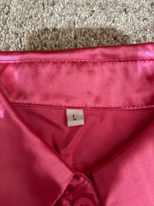 Pink silk button down  - Image 2