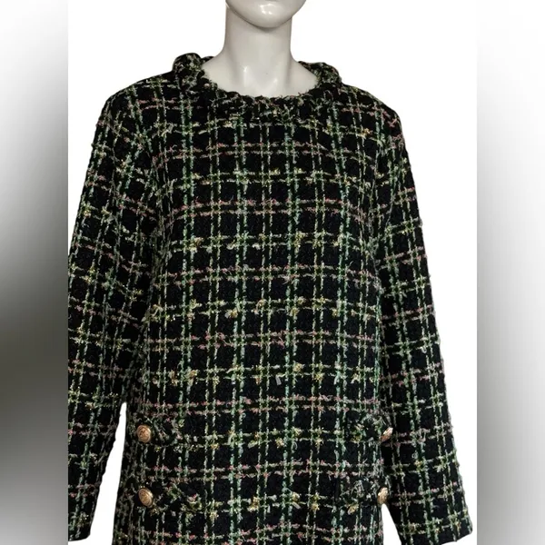Tuckernuck Holly Tinsel Tweed Long Sleeve Jackie Dress Size Large. A1 - Image 3