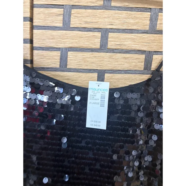 Eyeshadow Black Sequin‎ Mini Dress SIze XL - Image 6