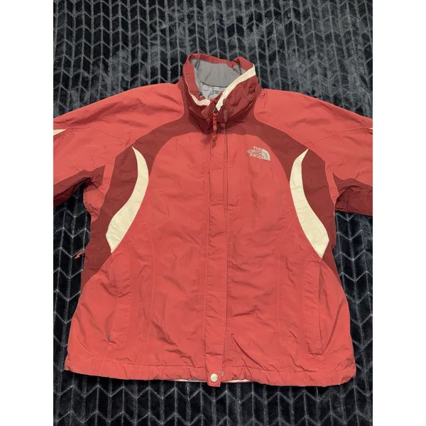 The North Face Women's Jacket Windbreaker Waterproof Lined Pink Hyvent Sz Large - Image 2