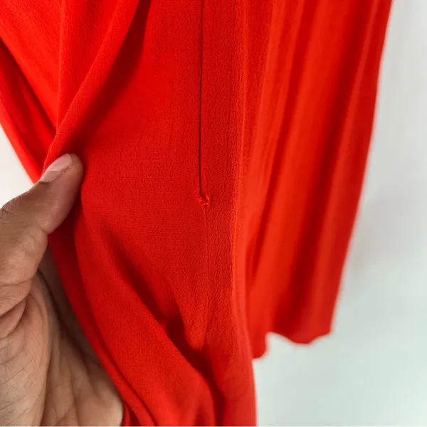Yumi Kim Over The Edge Dress Vibrant Red Tie Front‎ Cutout Mini Size XS - Image 10