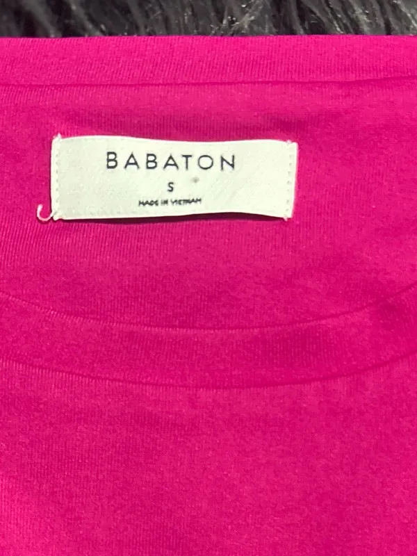 Babaton Contour Muscle Bodysuit Crewneck Fuchsia Sleeveless Size Small - Image 3