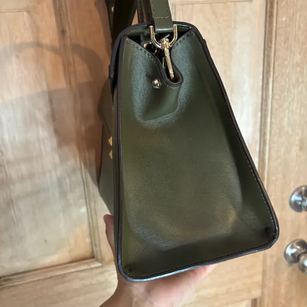 Michael kors Whitney Medium Leather‎ Satchel green crossbody - Image 13