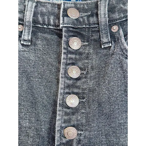 Abercrombie & Fitch Ultra High Rise Straight Black Denim Button Fly Jean Sz 25 0 - Image 5