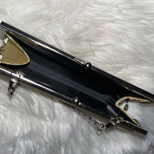 Gold Clutch Purse 8" x‎ 4” - Image 2