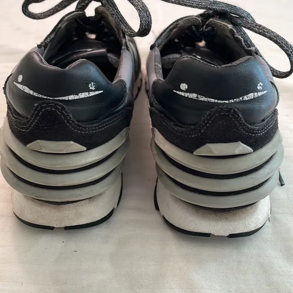 Voile Blanche leather nylon textile sneakers black silver Size‎ 37 US 7 - Image 7