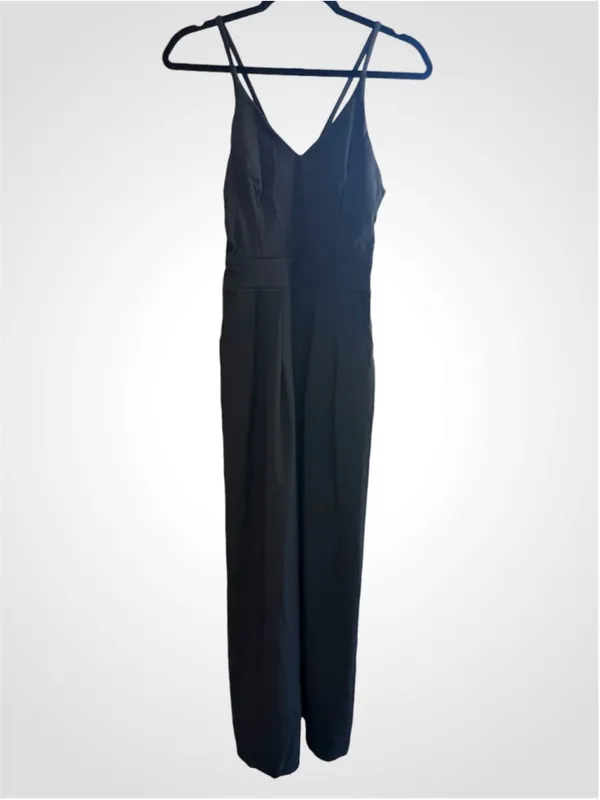 Halara Backless Side Invisible Zipper Pocket Wide Leg Quick Dry Slip Jumpsuit - Image 3