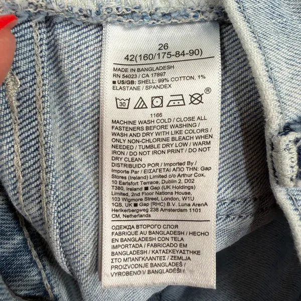 Banana Republic 26 Jeans High Rise Wide Leg Crop Light Wash 814318 Denim Boho - Image 9