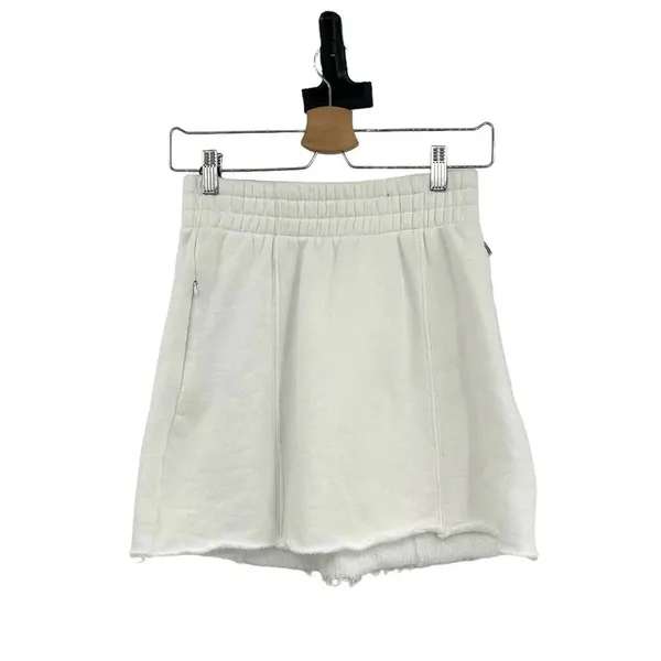 Good American The High‎ Waist White Sweat Skirt White Size 2 / US Medium - Image 3
