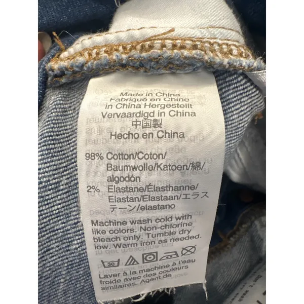 Madewell Womens Button slim Wide Leg crop size 23 Denim Jeans Medium Wash casual - Image 10