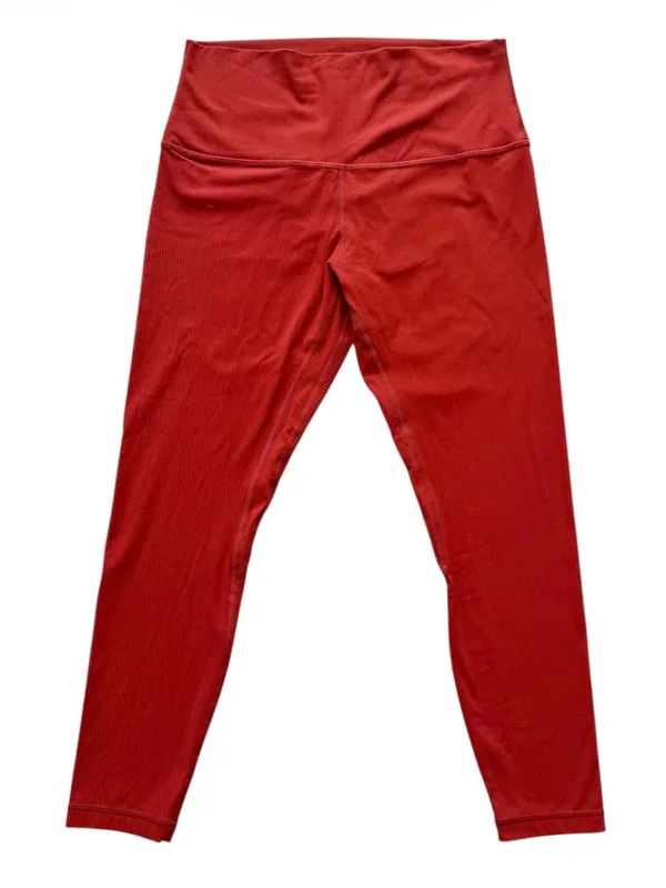 lululemon Align Ribbed High-Rise Pant 25" Cayenne Size 10 - Image 3