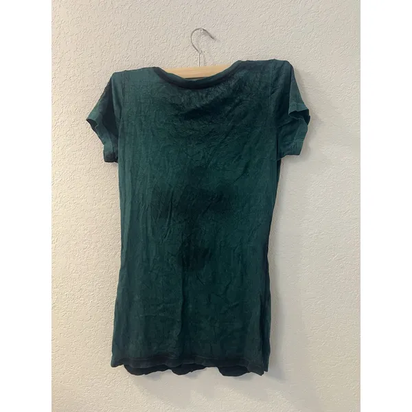 Velvet Stone Women S Rhinestone Cross V-Neck T-Shirt Rocker Gothic USA - Image 2