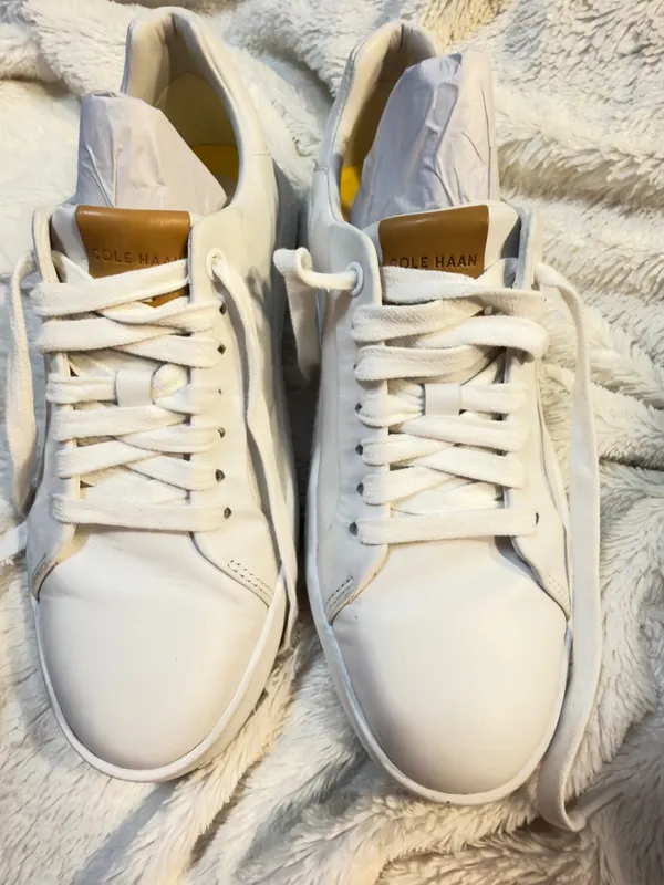 Cole Haan Women's Grand Hurrion Cup Lace-to-Toe Sneakers, White/Irish Coffee 6.5 - Image 2
