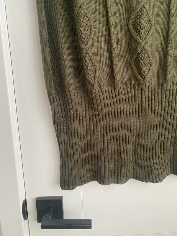 Appraisal Women's Sweater Dress Brown Turtle Neck Cable Knit Mini - Image 6