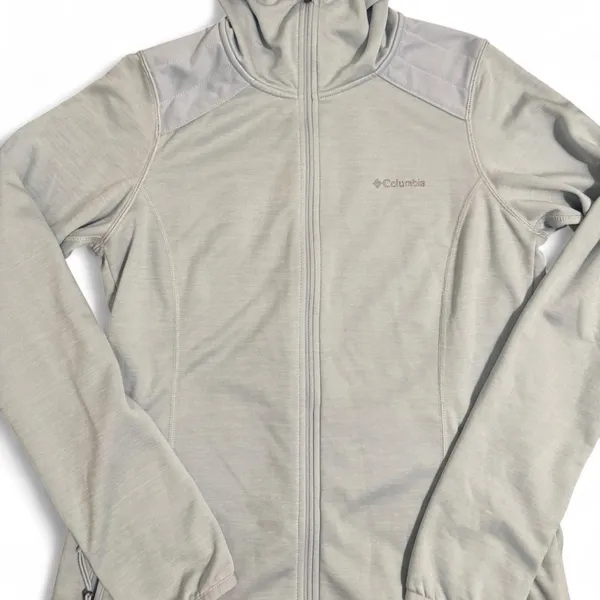 Women’s Columbia Athletic Jacket Full Zip Up Light Sky Blue Small - Image 2