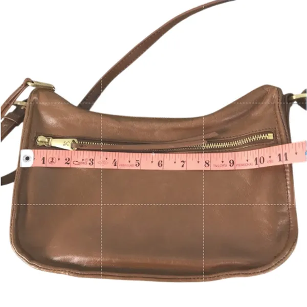 HOBO VTG Leather Crossbody Bag Brown Timeless Everyday Travel Work Minimalistic - Image 9