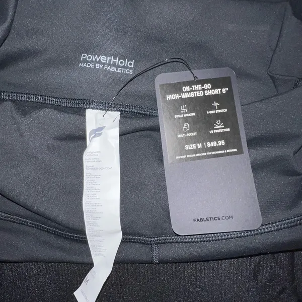 Fabletics Black High Waist Athletic Shorts - Image 3