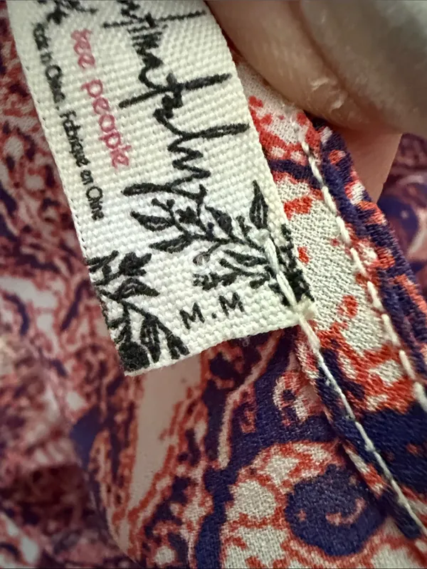 Free People Intimately Emily Purple Paisley Floral Boho Mini Swing Slip Dress - Image 4