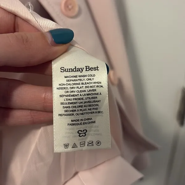 Aritzia Sunday Best Gabby Shirt Jacket Vegan Leather Shirt Jacket Pink - Image 9