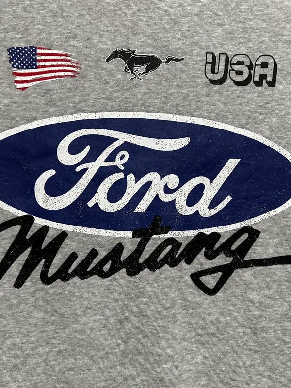 Hybrid Apparel Ford Mustang USA Graphic Crewneck Sweatshirt - Image 4