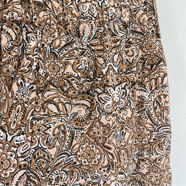 J. Crew Pull On Cotton Poplin Shorts in Ornate Paisley Size Medium - Image 7