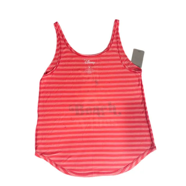 Disney Ariel Beach Vibes Striped Tank Top Size M Coral Pink - Image 4