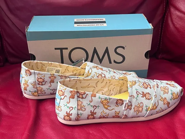 Toms Women’s Slip-On Alpargata Flats Blue Monkey Size 9 - Image 6
