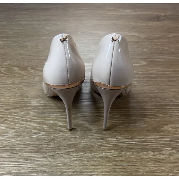 Ted Baker Kaawin Pumps Women 9.5 EU 40 Nude Patent Leather Stiletto Heels - Image 8