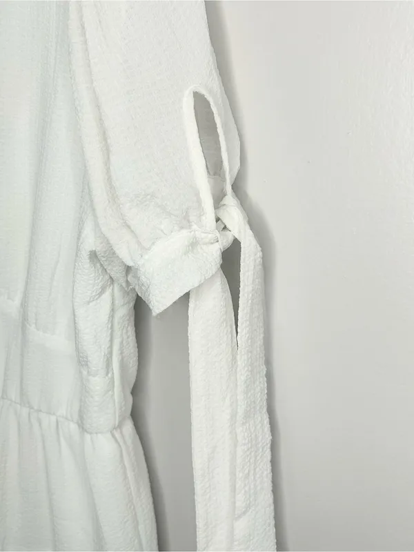 Altar'd State White Tiered Mini Dress Size L - Image 5