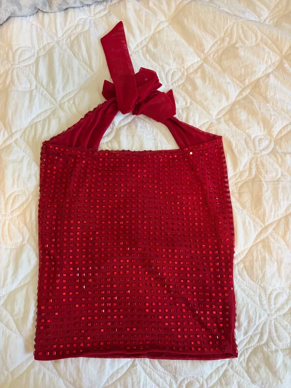 Red Windsor Halter Top - Image 2