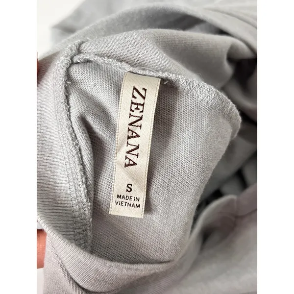 Zenana Gray Short Sleeve Two Way Romper with Pockets Size Small - Image 3