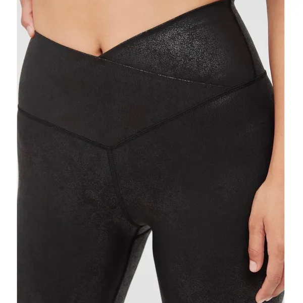 NWT Offline by Aerie High Waisted Crossover Black Crackle Leggings, M - Image 3