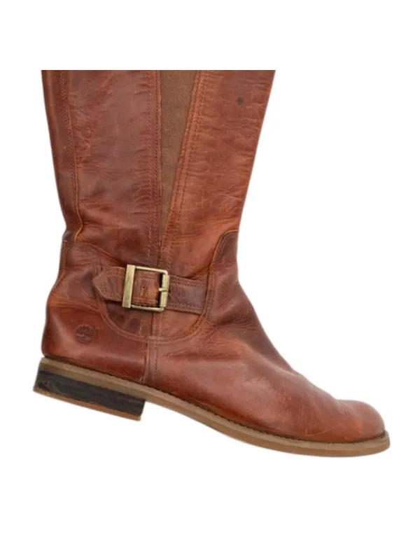 Timberland Earthkeepers Savin Hill Tobacco Brown Leather Riding Boots Size 10 - Image 3