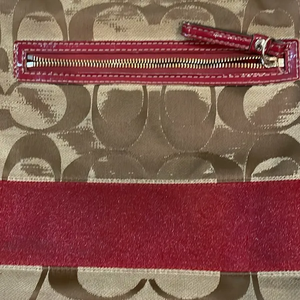 Womens Coach Signature Stripe Crossbody Bag - Image 7