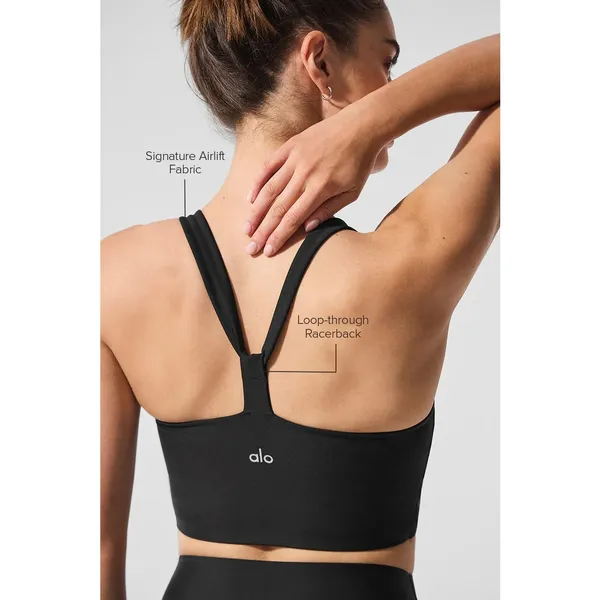 Alo Airlift Sleek Bra Tank Top Black Small - Image 2