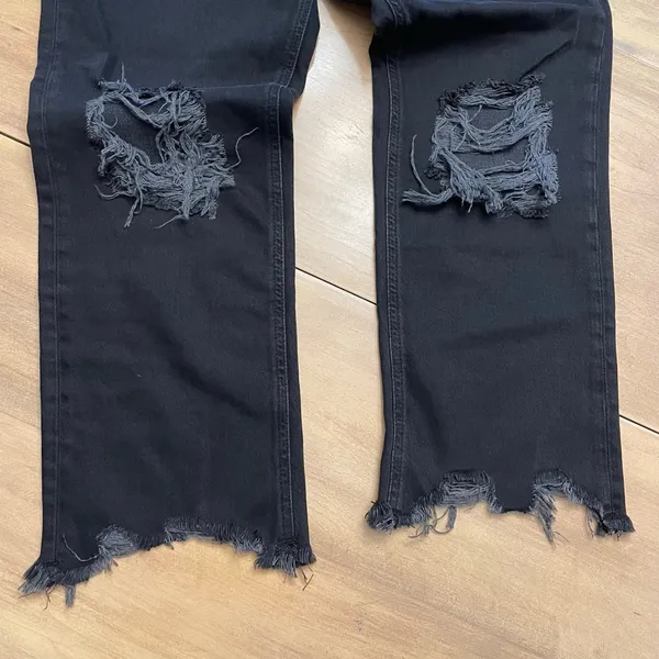 NWT Free People We The Free Maggie Mid-Rise Straight-Leg Distressed Jeans 29 - Image 4