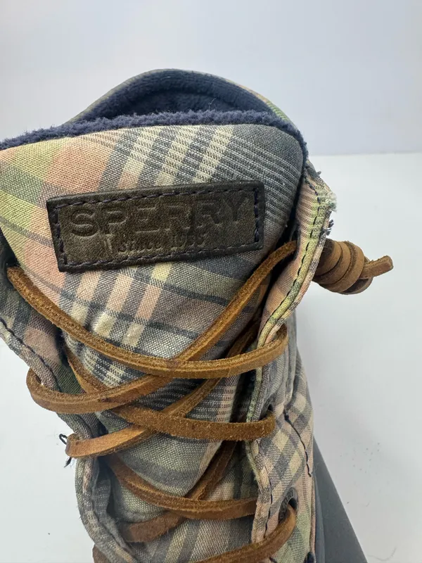 Sperry Plaid Waterproof Duck Boots Size 6.5 - Image 8