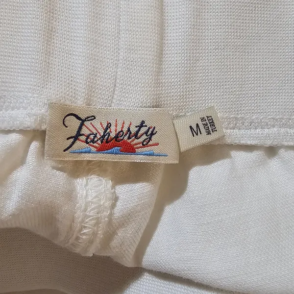Faherty‎ Womens White Arlie Day Linen Blend Pants Medium - Image 3