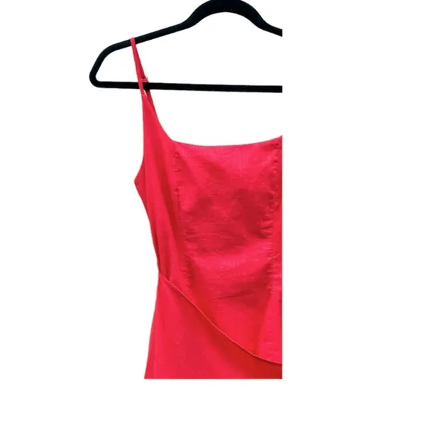 Princess Polly Love Lane Mini Dress Red Wrap Style Femme Ruffles NWT 0 - Image 3