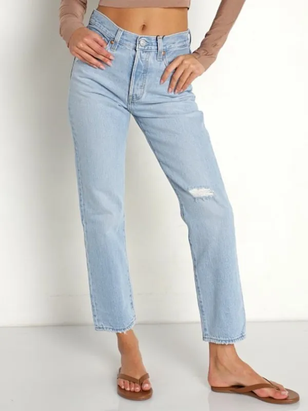 Levi’s Premium Wedgie Straight Jeans 24 Fits 25x25 Luxor Again Distressed $110 - Image 11