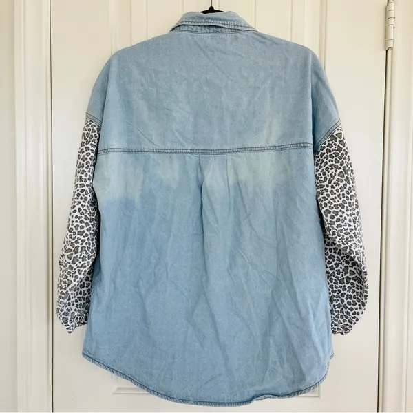 Blue Blushing Brunette Mid Wash Denim Jacket Women one size - Image 3