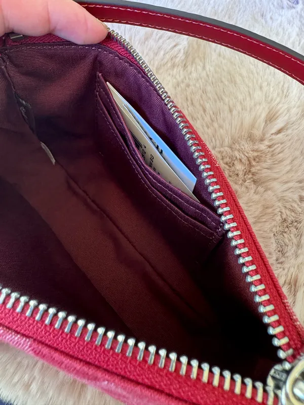 Coach Nolita 19 In Signature Denim CCZ48 denim/Silver/True Red - Image 5