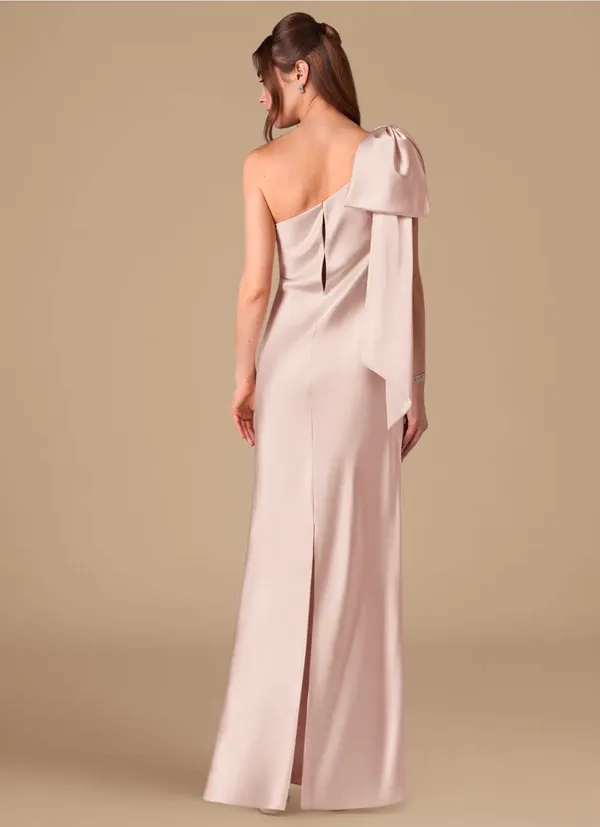 Azazie Pink One Shoulder Dress - Image 2
