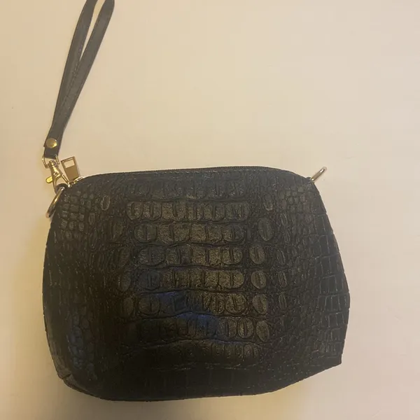 Crocodile embossed Bag set Black - Image 13