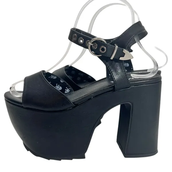 Dolls Kill LAMODA BLACK “WORK THAT” PLATFORM HEELS - Image 14