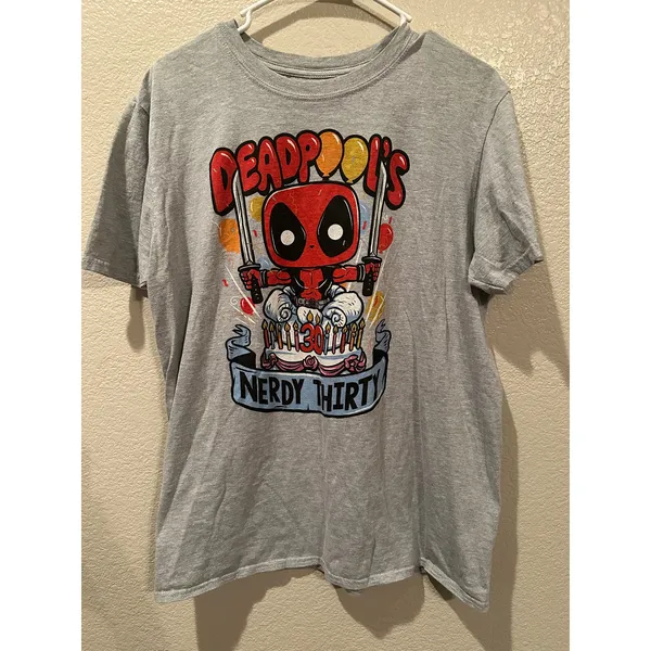 NWOT Marvel Deadpool's Nerdy Thirty 30th Anniversary Funko Pop! Graphic Tee L - Image 2