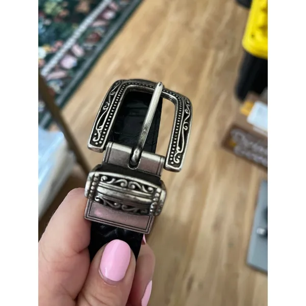 Vintage Women’s Black/Brown Reversible Belt - Image 2